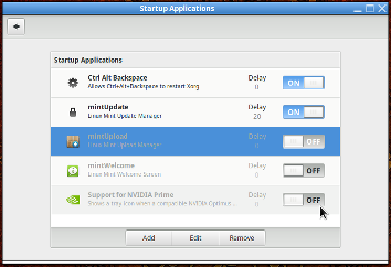 linux mint cinnamon startup applications configuration guide